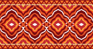 Geometrik desen, oryantal kumaş, etnik tarz EP.7.Arkaplan, halı, duvar kağıdı, giysi, ambalaj, Batik, kumaş, Vektör ilüstrasyonu. Nakış stili.