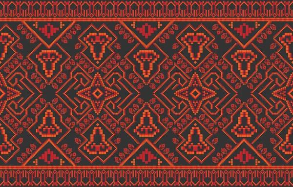 Diseño Tribal Indígena Patrón Tela Geométrica Cuadrada Ep2 Design Para — Archivo Imágenes Vectoriales