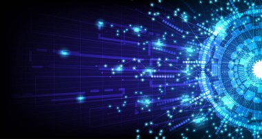 Toz devrede dişli tekerlek deseni, arka planda elektronik ışık hattı. EP-20. Yüksek teknoloji iletişim konsepti yenilik arka plan çizimi