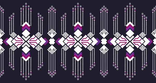 Abstrakte Geometrische Ethnische Nahtloses Muster Design Für Hintergrund Oder Tapete — Stockvektor