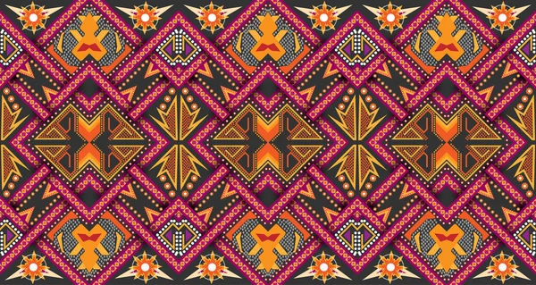 Nahtlose Muster Geometrischen Ethnischen Orientalischen Ikat Tapete Design Für Hintergrund — Stockvektor