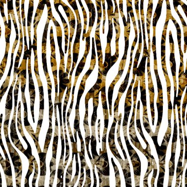 Renkli ve siyah ve beyaz leopar yılan dokularının kombinasyonu tekstil desenleri