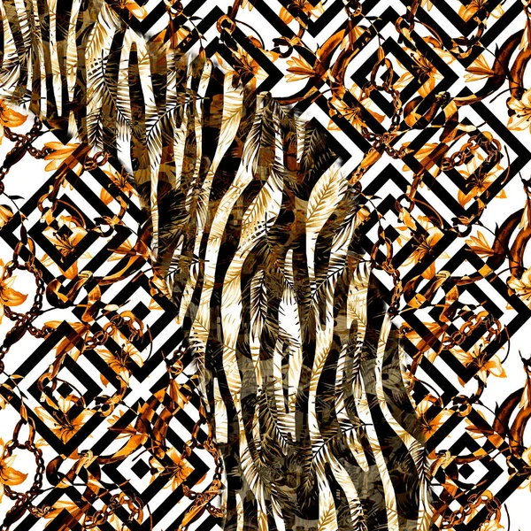 Tekstil Kumaş Deseni Yastık Tasarımı Elbise Deseni Leopar Kamuflaj Zebra — Stok fotoğraf