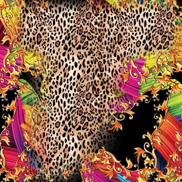 Текстильна Тканина Візерунок Дизайн Подушки Дизайн Одягу Леопард Камуфляж Зебра — стокове фото