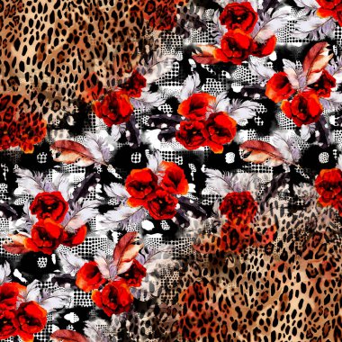 Tekstil ve tasarım için renkli soyut desen