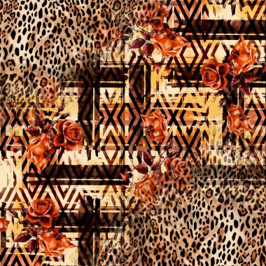 Tekstil ve tasarım için renkli soyut desen