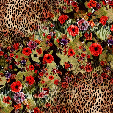 Tekstil ve tasarım için renkli soyut desen