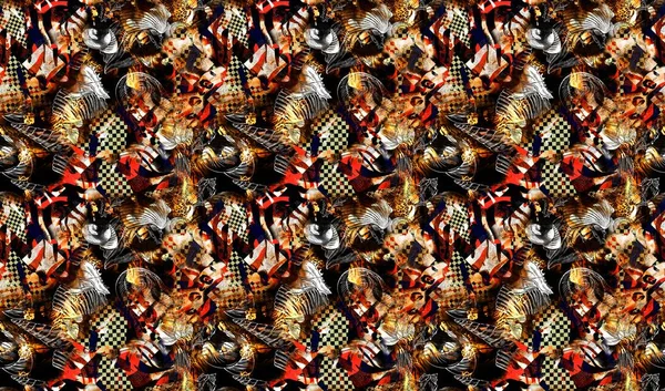 Seamless Textile Fashion Print Pattern — Stock Photo, Image