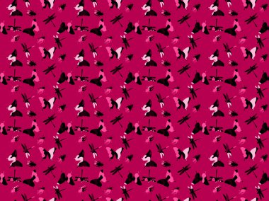 Kusursuz moda deseni, tekstil elbise tasarımları.