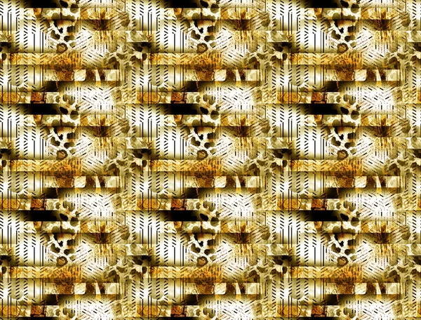 Opláchnutý Efekt Texturované Barevné Bloky Grunge Grafický Motiv Bezešvý Vzor — Stock fotografie