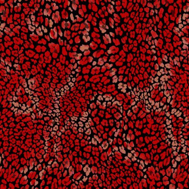 Moda baskısı, geometrik şekilli soyut leopar derisi