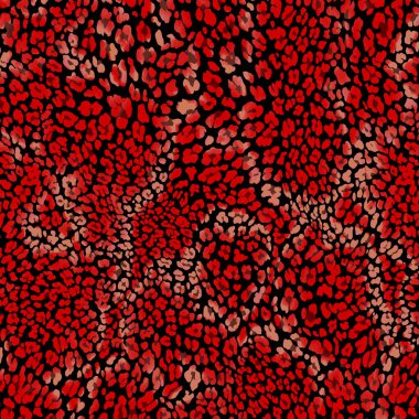 Moda baskısı, geometrik şekilli soyut leopar derisi