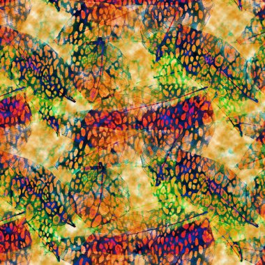 Moda baskısı, geometrik şekilli soyut leopar derisi