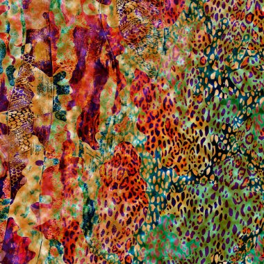 Kumaş desenli, çok renkli bir arka plan. dijital efektler. Geometrik doku. Renkli desen. Poster, broşür, el ilanı ve kart için yaratıcı grafik tasarımı.