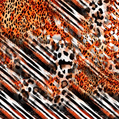 Karışık iz kalıpları, zincirli leopar deseni