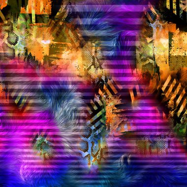 Karışık iz kalıpları, zincirli leopar deseni