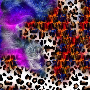 İnanılmaz kumaş arkaplan, tebrik kartı ve tekstil baskısı için botanik kompozisyonu soyut arka plan - İllüstrasyon