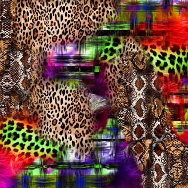 modern karışık baskı deseni, tekstil tasarımı