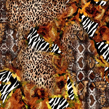 Karışık iz kalıpları, zincirli leopar deseni