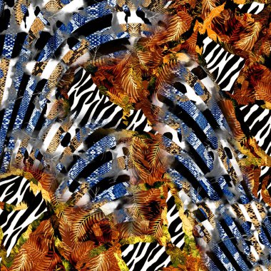 Karışık iz kalıpları, zincirli leopar deseni