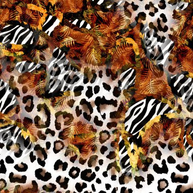 Karışık iz kalıpları, zincirli leopar deseni