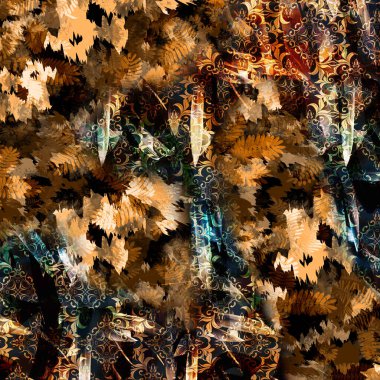 Moda baskısı, geometrik şekilli soyut leopar derisi