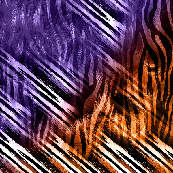 Modetryck Abstrakt Leopardhud Med Geometriska Former — Stockfoto