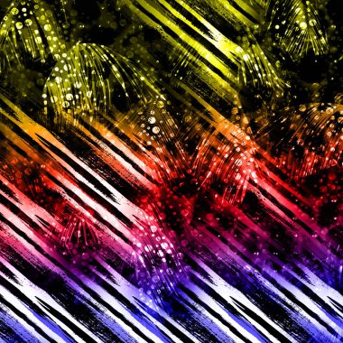 Renkli hayvan izleri, kumaş desenleri