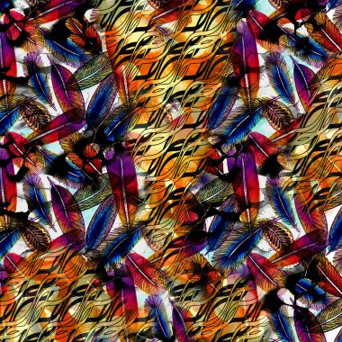 Hayvan derisi, hayvan izi, leopar dokusu arka planına sahip çok renkli ve soyut bir arka plan.