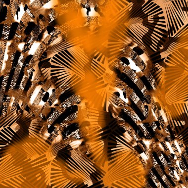 dijital boyalı soyut tasarım, renkli doku, kumaş deseni, iz tasarımları, leopar desenli çiçek desenleri