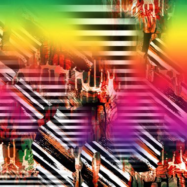 Karışık iz kalıpları, zincirli leopar deseni