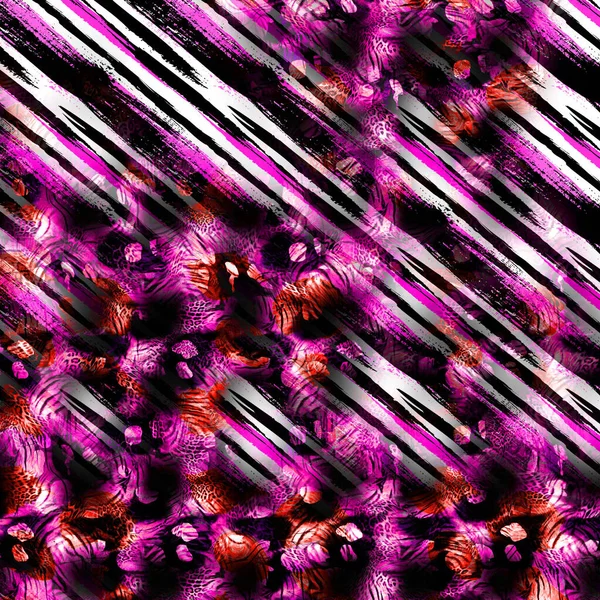 Sfondo Astratto Multicolore Con Pelle Animale Stampa Animalier Sfondo Texture — Foto Stock