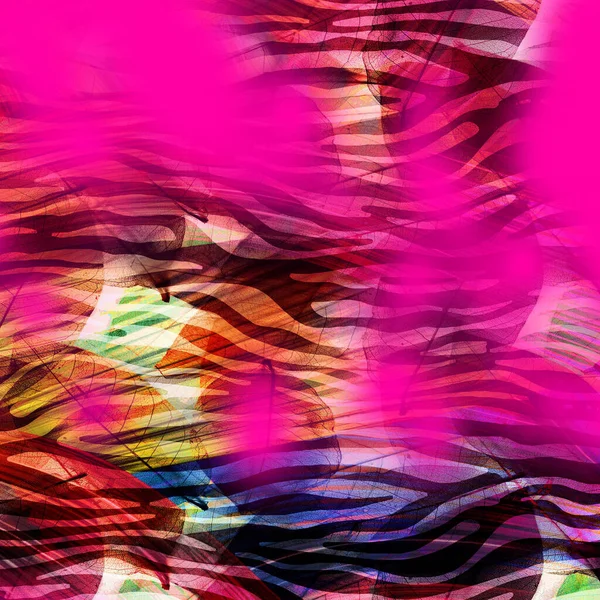 Тканевая Печать Разноцветный Фон Цифровые Эффекты Геометрическая Текстура Красочный Узор — стоковое фото