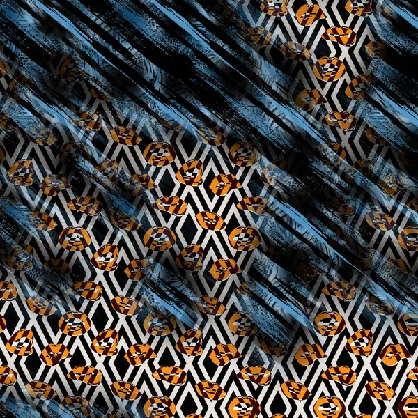 Études Motifs Surface Collage Modèles Mode Imprimés Textiles — Photo