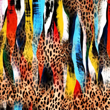 Karışık iz kalıpları, zincirli leopar deseni