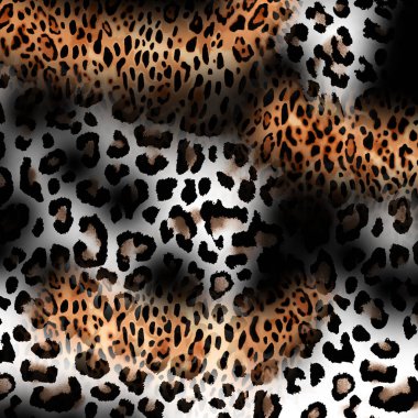 Moda baskısı, geometrik şekilli soyut leopar derisi
