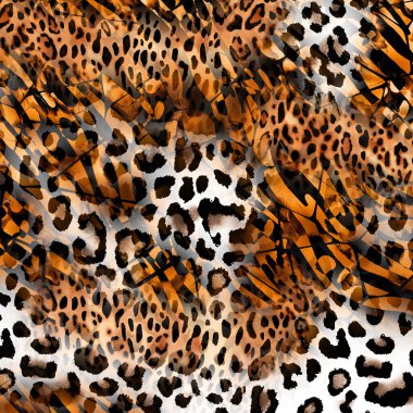 Moda baskısı, geometrik şekilli soyut leopar derisi