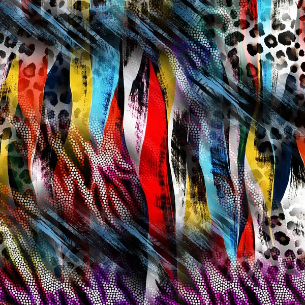 Surface Pattern Studi Modelli Moda Collage Stampe Tessili — Foto Stock