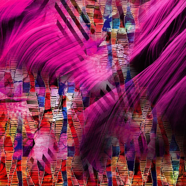 Études Motifs Surface Collage Modèles Mode Imprimés Textiles — Photo