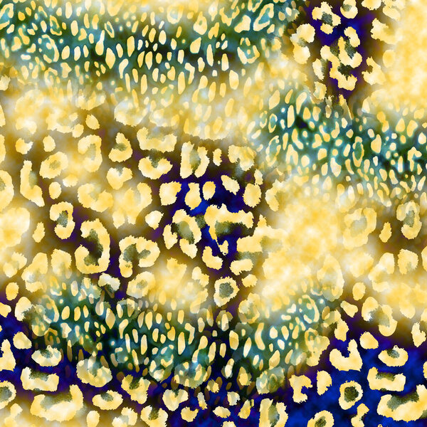 Fashionable print, abstract leopard skin with geometric shapes
