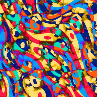 Kumaş desenli. Renkli arka plan. Renkli desen. Poster, broşür, el ilanı ve kart için yaratıcı grafik tasarımı. Eşsiz duvar kâğıdı. Ağ, kumaş ve albüm kapağı için arkaplan.