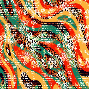 Kumaş desenli. Renkli arka plan. Renkli desen. Poster, broşür, el ilanı ve kart için yaratıcı grafik tasarımı. Eşsiz duvar kâğıdı. Ağ, kumaş ve albüm kapağı için arkaplan.