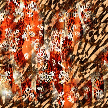 Karışık iz kalıpları, zincirli leopar deseni