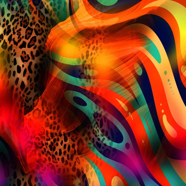 Animal Print Background Λεοπάρδαλη Λεοπάρ Print Background — Φωτογραφία Αρχείου