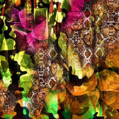 Yazdır, Afrika Hayvan İzleri. Klasik Doğal Şablon. Siyah Egzotik Hayvan Modeli. Tekstil Giysi Tasarımı..