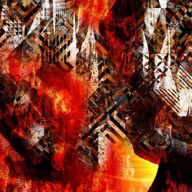 soyut güzel renkli kombinasyon deseni