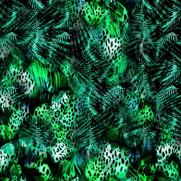 Impressão Moda Pele Leopardo Abstrata Com Formas Geométricas — Fotografia de Stock