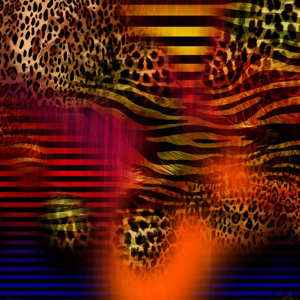 Mönster För Textiltryck Kuddmönster Mönsterdesign Leopard Kamouflage Zebra Barock Och — Stockfoto