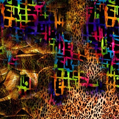 soyut güzel renkli kombinasyon deseni