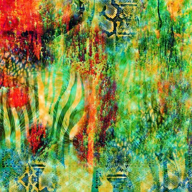 modern karışık baskı deseni, tekstil tasarımı